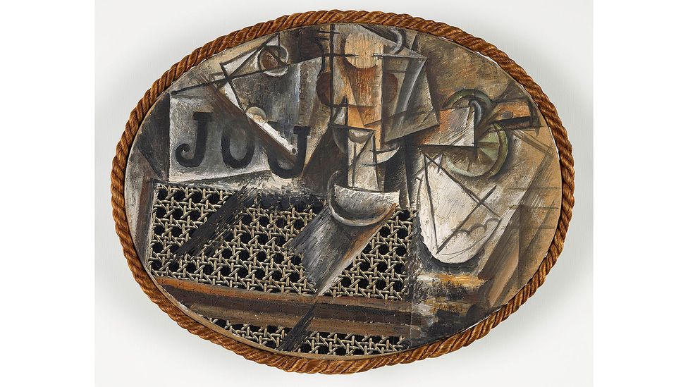 In Still Life with Chair Caning, 1912, Picasso creates a trompe l'oeil effect (Credit: Musée National Picasso-Paris / 2022 Estate of Pablo Picasso / ARS, New York)
