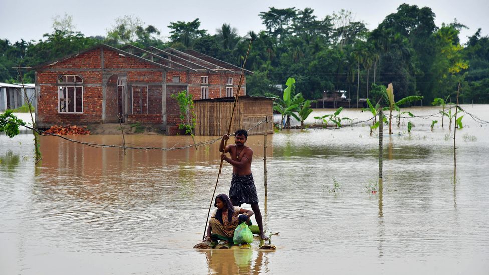 Flooding in Bangladesh, India and Pakistan have displaced millions of people in 2022 (Credit: Biju Boro/AFP/Getty Images)