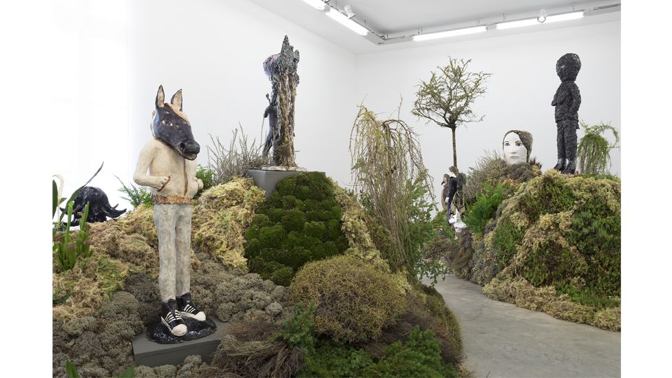 Swedish artist Klara Kristalvoa's dark, unsettling Camouflage is installed at the Hayward's Strange Clay exhibition (Credit: Courtesy of artist and Perrotin/ Photo by Claire Dorn)