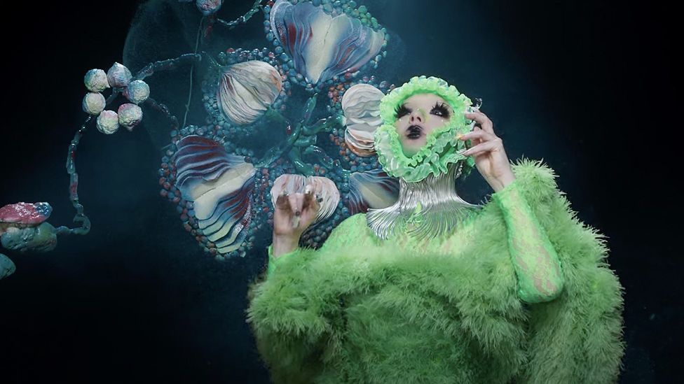 Björk, seen here in the video for her recent single Atopos, is a modern-day surrealist (Credit: Viðar Logi)