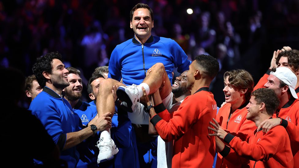 The now-retired tennis champion Roger Federer has been held up as an example of a player who has achieved enormous success while being kind and approachable (Credit: Getty Images)