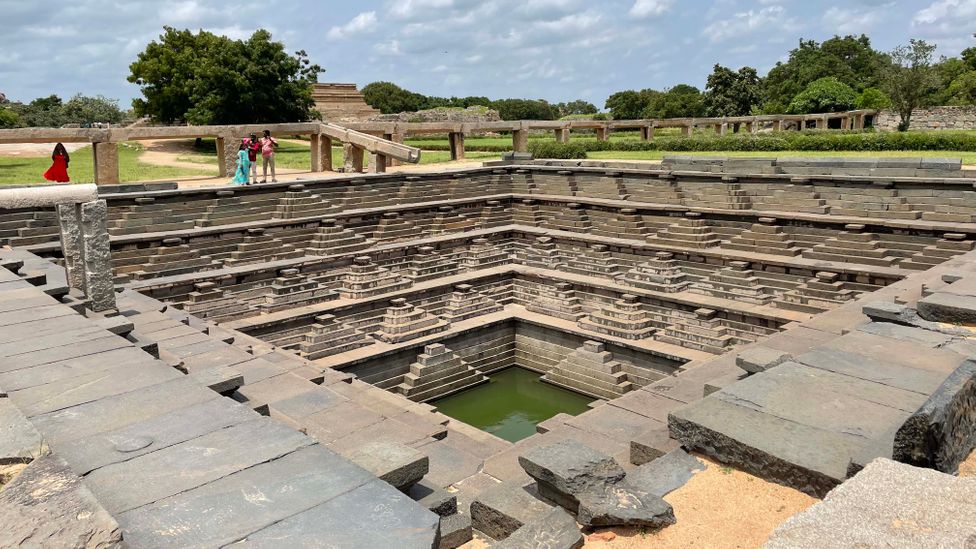 Hampi is known for its elaborate architecture such as stepwells (pictured) and palaces (Credit: Malavika Bhattacharya)