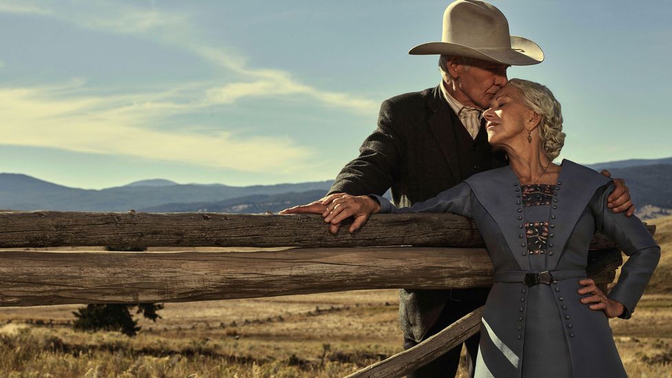 In 1923, Harrison Ford and Helen Mirren play another generation of the Montana-based Dutton family, first established in Yellowstone (Credit: Paramount+/Alamy)