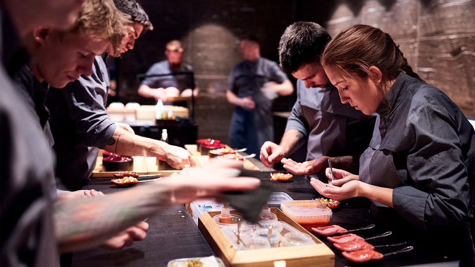 In Alchemist's main kitchen, chefs prep dishes for evening service (Credit: Søren Gammelmark)