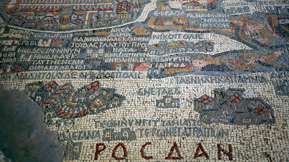 The 6th-Century mosaic map inside the St George Orthodox church shows sites along the King's Highway (Credit: Yadid Levy/Alamy)