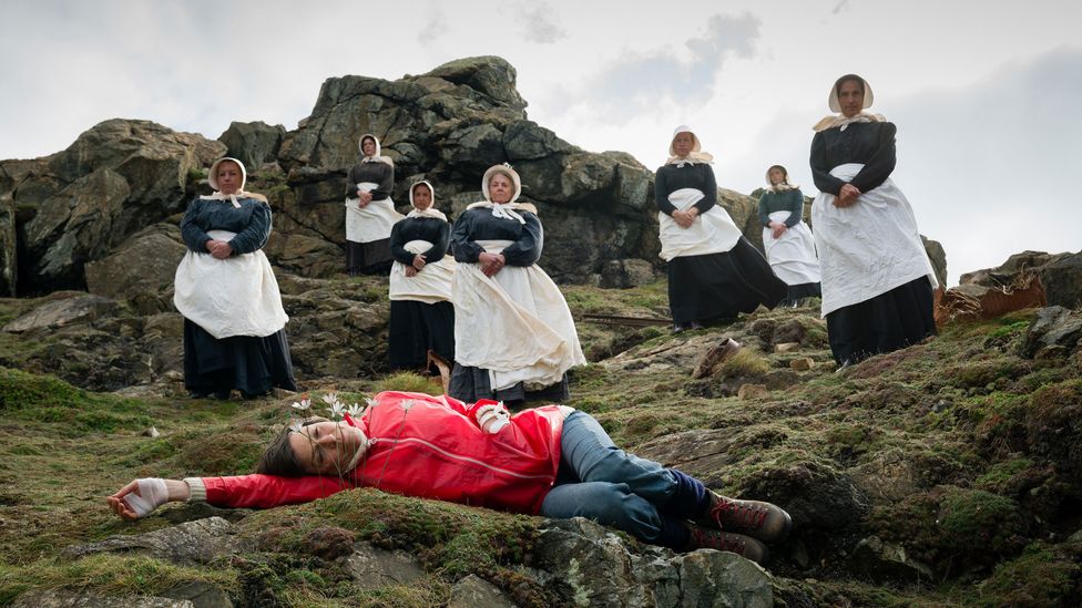 Enys Men centres on a lone volunteer on a Cornish island recording its plant life – but unravelling in her isolation (Credit: Steve Tanner)
