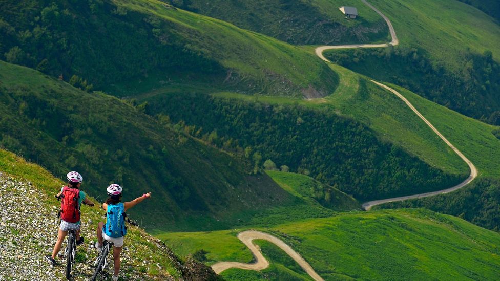 Ski resorts are investing in mountain bike trails,  walking paths and climbing routes to encourage tourists to visit in the summer (Credit: Alamy)