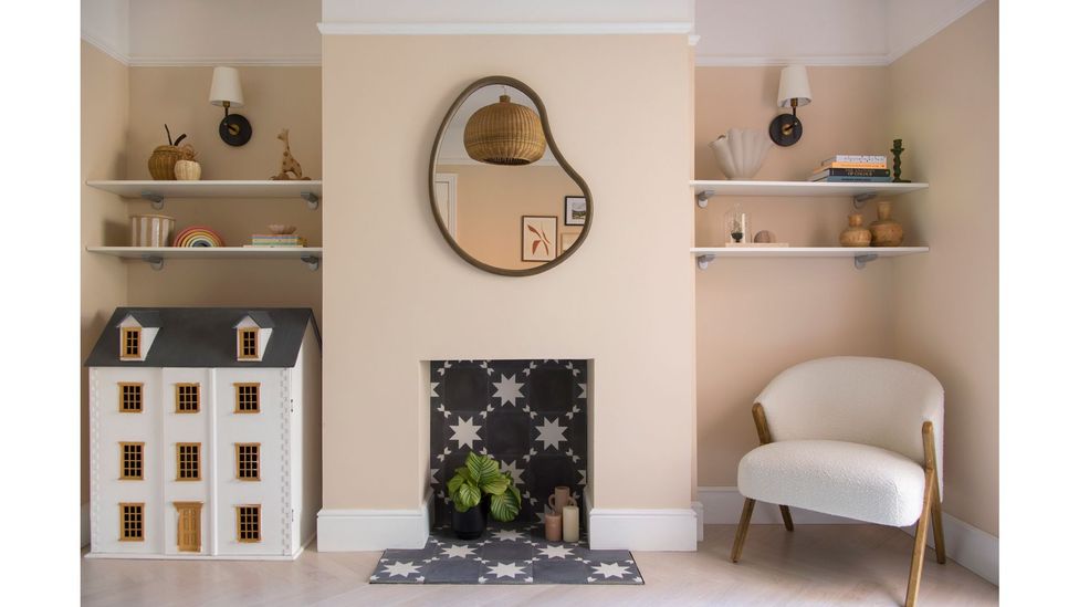 Interior designer Rukmini Patel created a "cosy minimalist" interior with rattan and wood details (Credit: Megan Taylor)