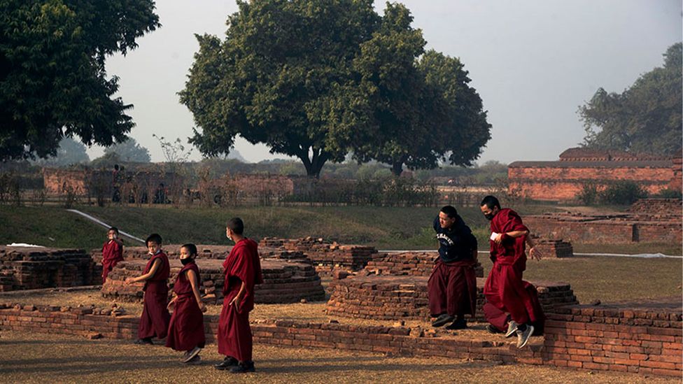 The ruins of Nalanda remain an important place of pilgrimage and reflection for Buddhists (Credit: Sugato Mukherjee)
