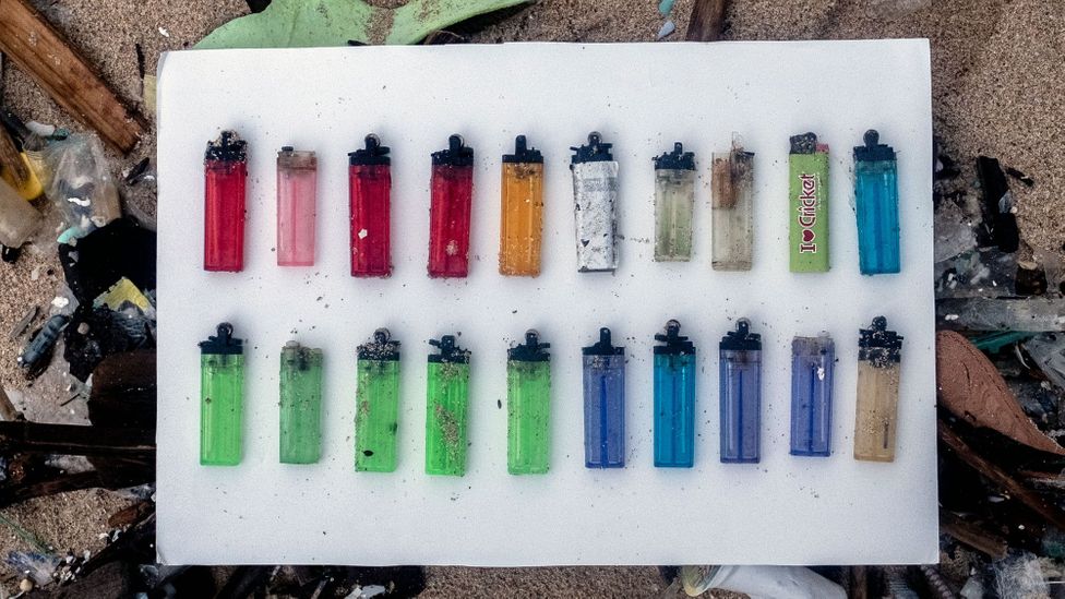 Cigarette lighters could prove a useful tool for tracking the origins of plastic pollution and marine debris (Credit: Getty Images)