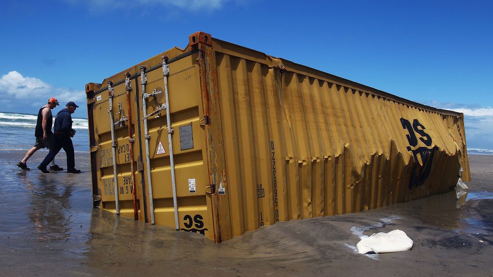 Shipping containers often get lost at sea, emptying their contents (Credit: Getty Images)
