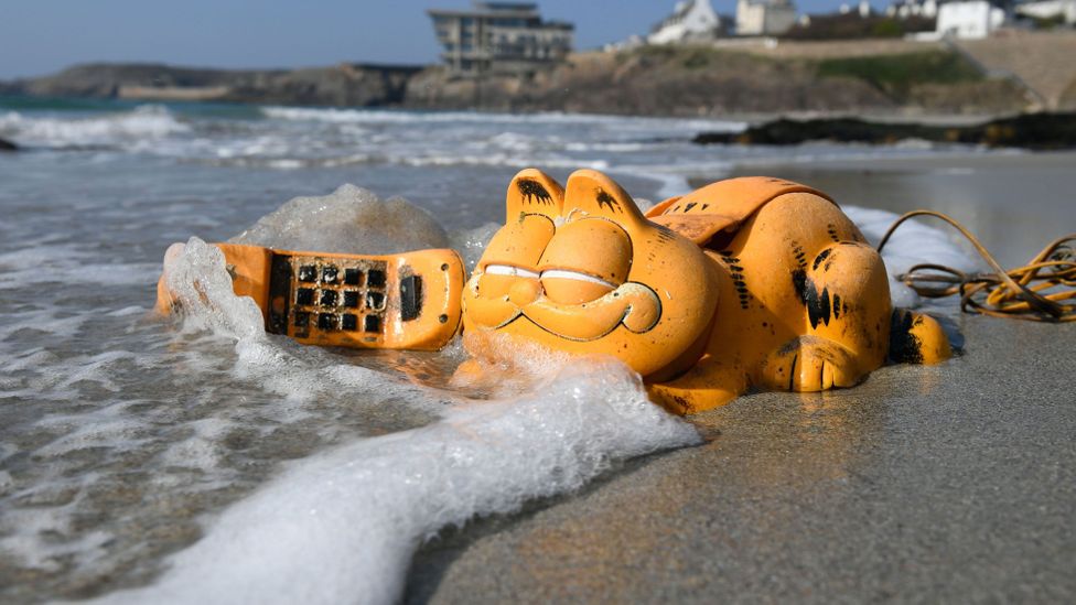 Garfield phones turned up on French beaches for years before the explanation was found (Credit: Getty Images)
