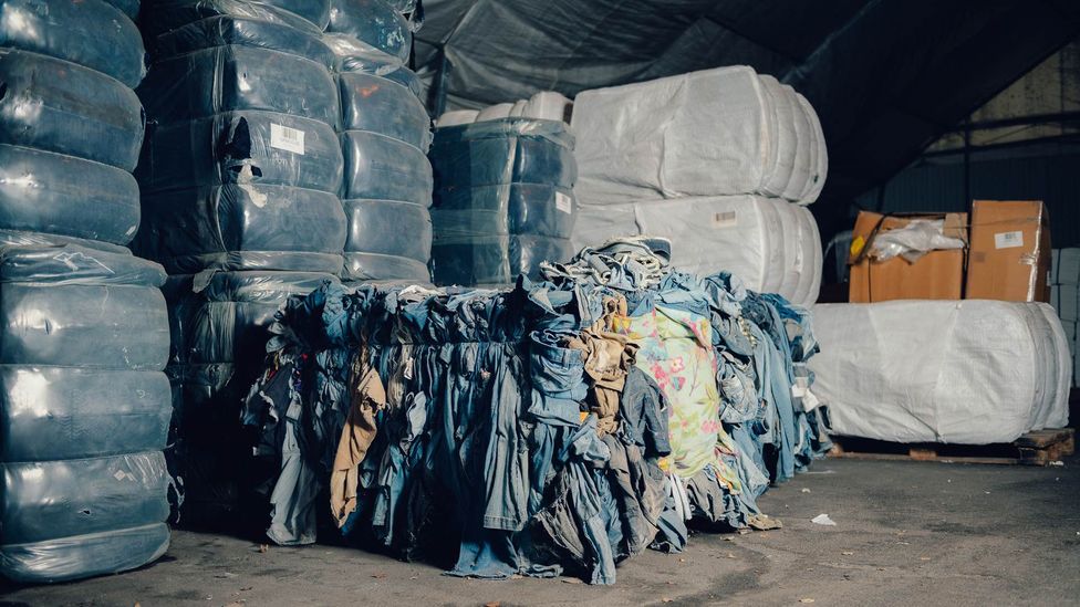 Renewcell turns old jeans and T-shirts into a biodegradable cellulose pulp which can be used to create new garments (Credit: Alexander Donka / Renewcell)