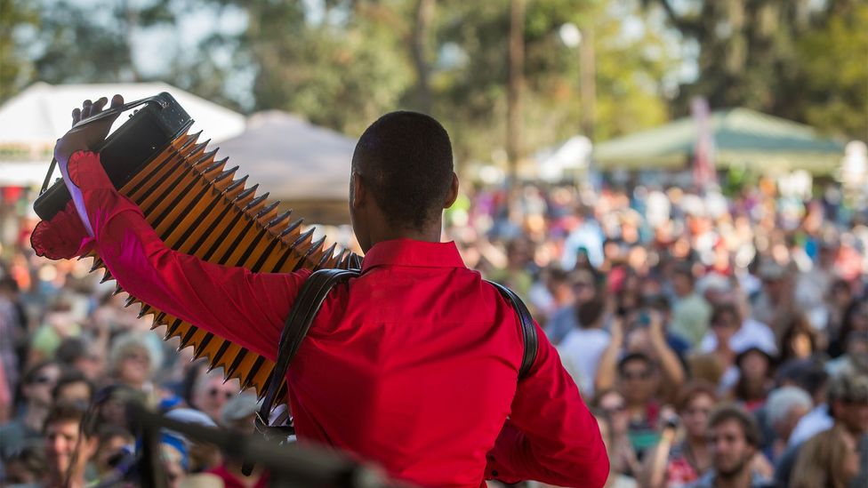 Traditionally, zydeco music has been sung in English, Louisiana French and Kouri-Vini (Credit: Tim Mueller)