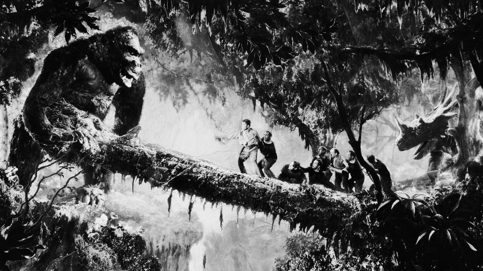 We first encounter the colossal primate on an island, in a wilderness filled with prehistoric creatures (Credit: Getty Images)