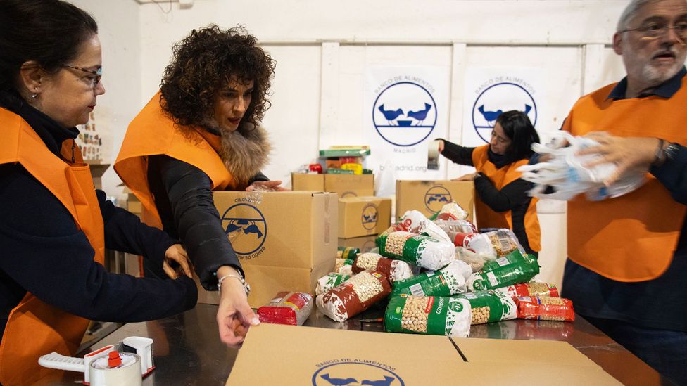 Food banks provide urgent provisions in times of crisis, but researchers argue that they are not a long-term solution to unaffordable nutritious food (Credit: Getty Images)