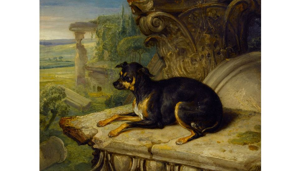 James Ward's Fanny, A Favourite Dog (1822) placed the pet of an eminent British architect in the ruins of Athens (Credit: Trustees of Sir John Soane’s Museum, London)