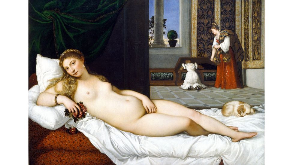 Titian's Venus of Urbino features a dog to depict loyalty, a common symbol in the Renaissance (Credit: Alamy)
