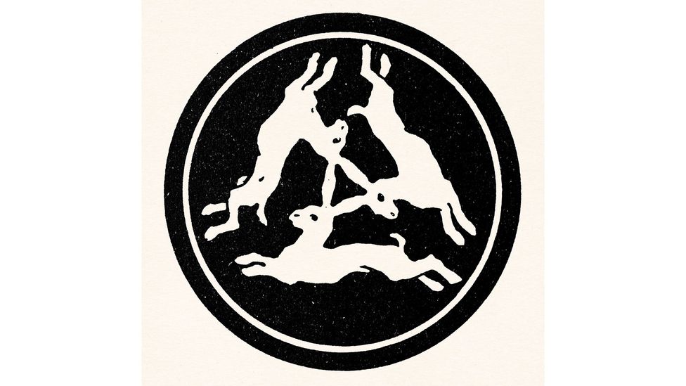 The 'three hares' symbol has been found across the world, and from more than 1300 years ago (Credit: Alamy)