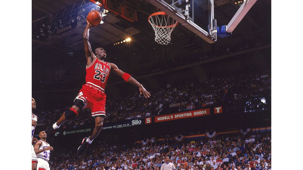 A basketball legend, Michael Jordan was known for his ability to apparently 'fly' on court (Credit: Getty Images)