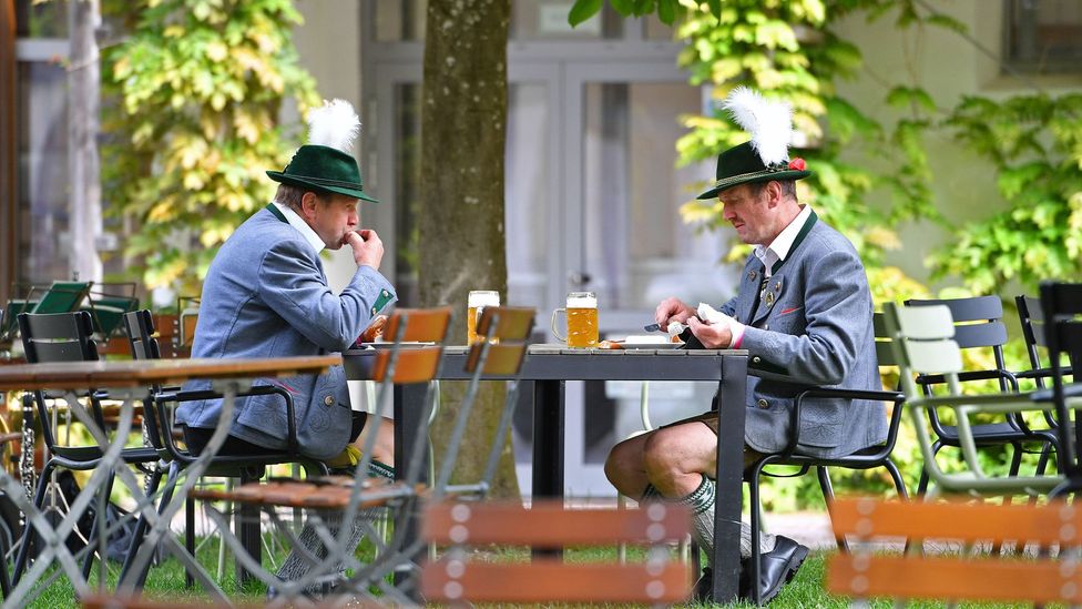 Across Bavaria, a Weißwurstfrühstück generally takes place before noon (Credit: dpa picture alliance/Alamy)