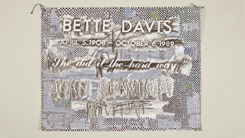Covert often juxtaposes names in his pieces – such as here, arch Hollywood rivals Bette Davis and Joan Crawford (Credit: Scott Covert)