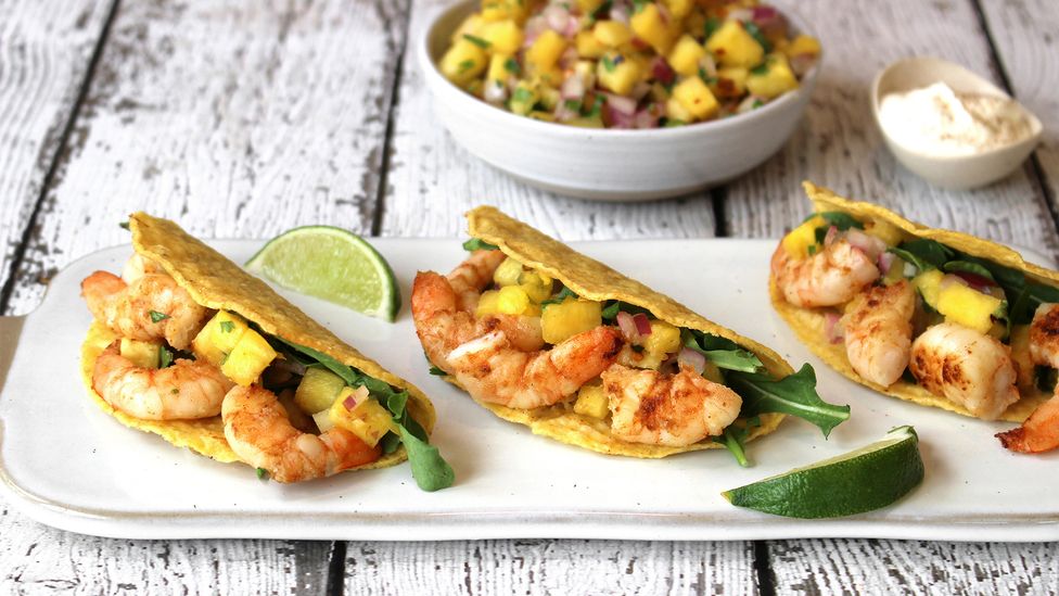 Gregg Wallace's prawn tacos with pineapple salsa BBC Travel