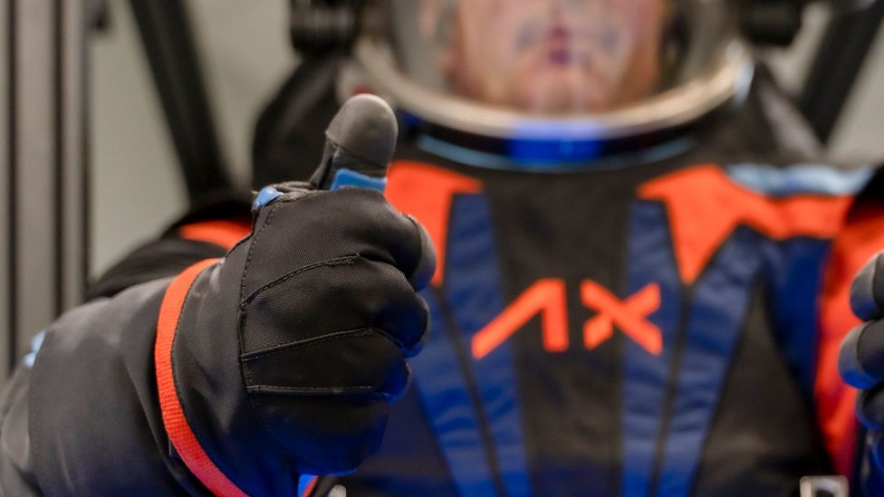 Gloves remain one of the most challenging parts to design,. as they need to protect from intense cold and heat and be tactile (Credit: Axiom Space)