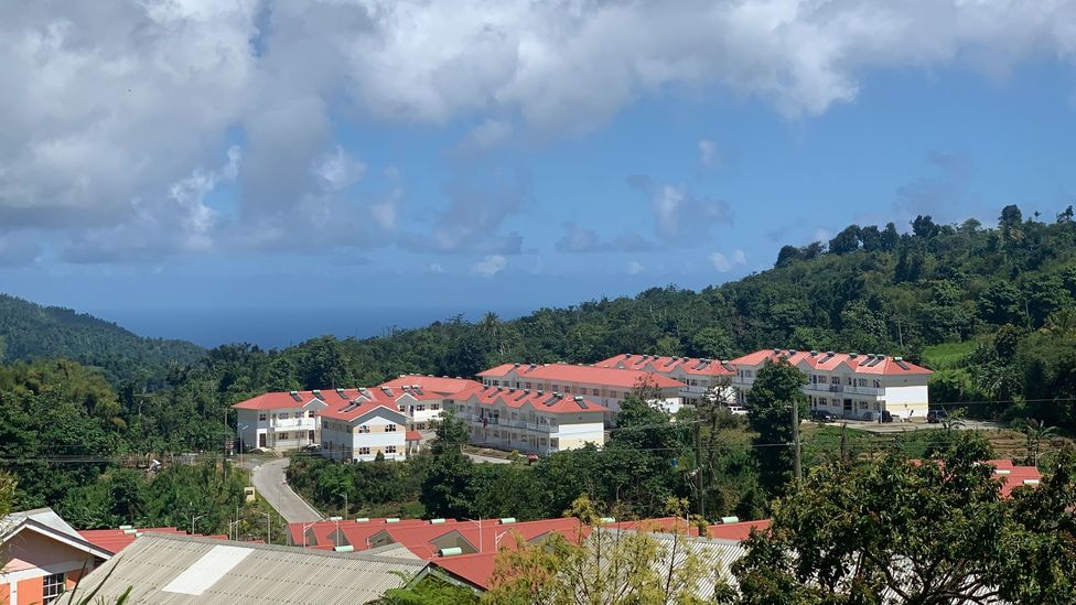 'Climate-resilient' homes in Belle View Chopin, Dominica, are now home to those displaced by Storm Erika (Credit: Jose Alison Kentish)