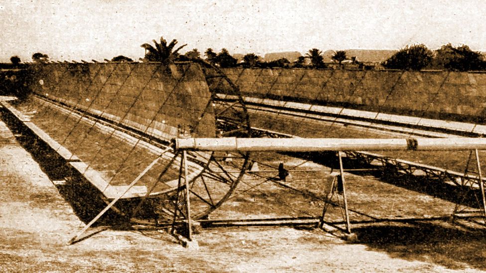 Shuman's invention was tested in Egypt in 1913, showing how water could be pumped from the Nile without burning fossil fuels (Credit: Alamy)