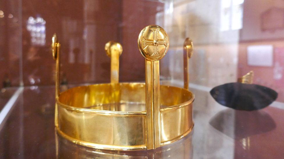 A replica of Athelstan's crown is on display in Kingston's All Saints Church (Credit: Amy McPherson)