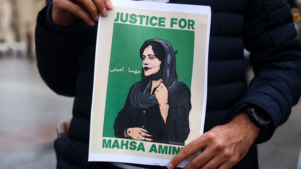 The Woman, Life, Freedom movement arose in September 2022 following the death in custody of the young Kurdish woman, Mahsa Amini (Credit: Beata Zawrzel/NurPhoto via Getty Images)