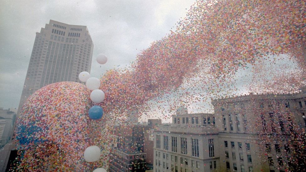 At Balloon '86, the release of 1.5 million balloons had disastrous effects on the environment (Credit: Getty Images)