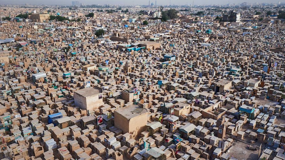 Najaf's Valley of Peace Cemetery is the largest burial ground in the world (Credit: Simon Urwin)