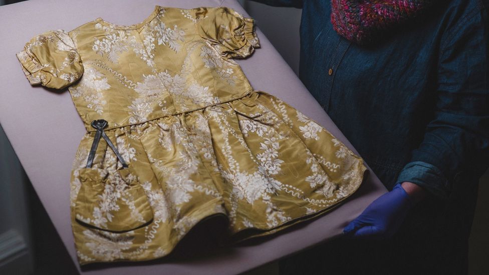 Included in the Thirsty for Fashion exhibition at the National Trust's Killerton is a child's party dress, re-modelled from an 1890 gown (Credit: National Trust/ Steve Haywood)