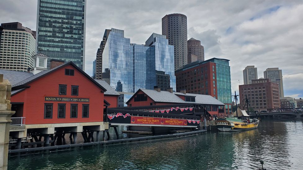 At the Boston Tea Party Ships & Museum, kids can hoist crates overboard into the harbour below (Credit: Mara Vorhees)