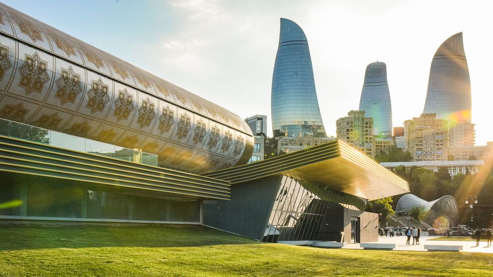 In recent decades, Azerbaijan has sought to reclaim its identity, and Baku's Flame Towers nod to its Zoroastrian roots (Credit: Angelo Zinna)