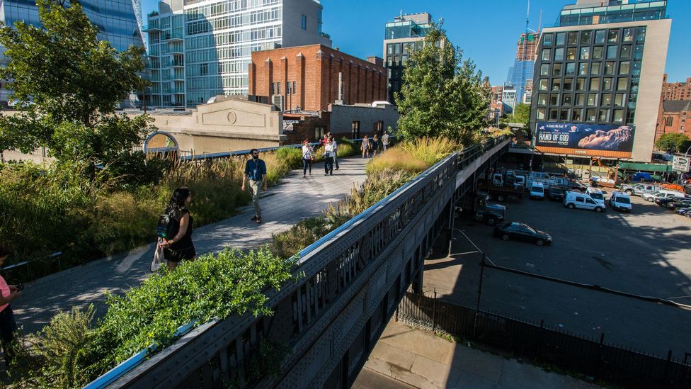The New York highline is one of several urban canopies around the US which have been found to provide cooling on hot days (Credit: US Dep Agriculture USDA)