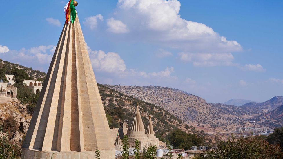 Fluted conical spires of the shrines at Lalish, Kurdistan