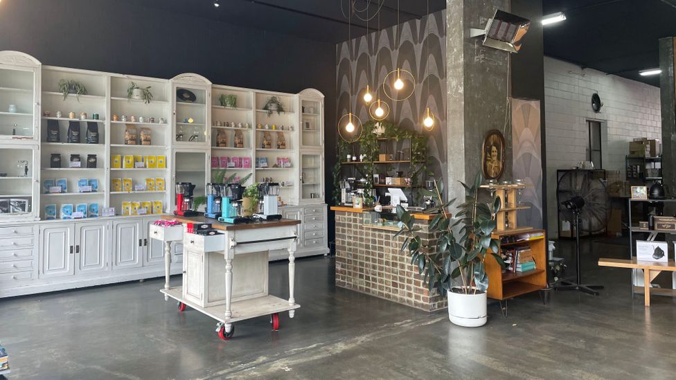 Aunty Peg's is part vintage-chic coffee boutique, part industrial roastery and part coffee bar (Credit: Jane Ormond)