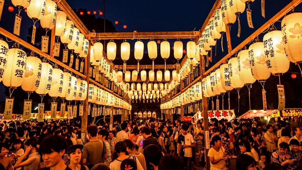 The festival of Obon, which honours the souls of one's ancestors, is held each year during summer (Credit Cavan Images/Alamy)