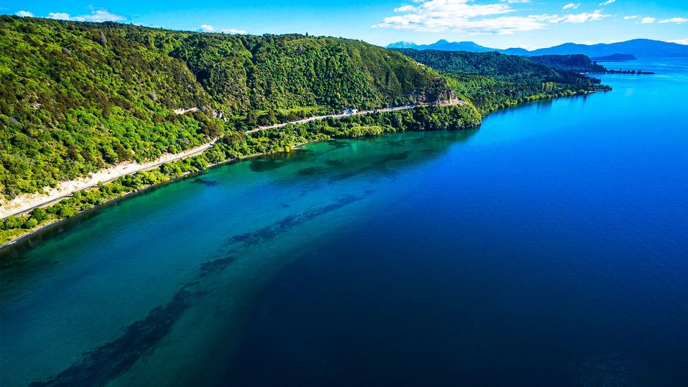 Lake Taupo in Taupo, New Zealand