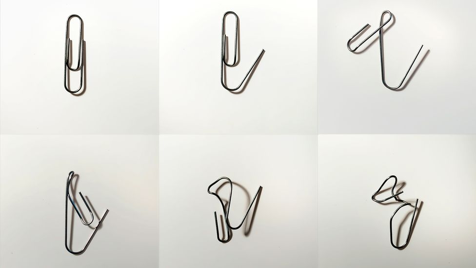 Paper clips bent into a series of shapes (Credit: Getty Images)
