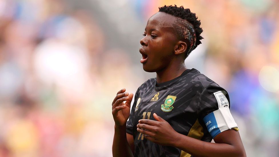 Thembi Kgatlana of South Africa was one of the many players during the 2023 Fifa Women's World Cup to show pride and solidarity (Credit: Getty Images)