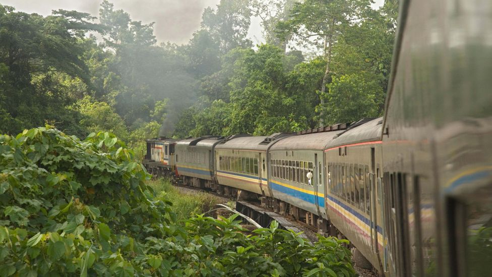 Malaysia's Jungle Railway travelling through jungle