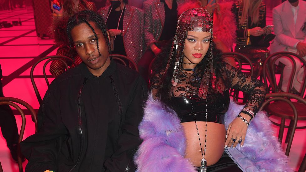 Rihanna and ASAP Rocky at a fashion show