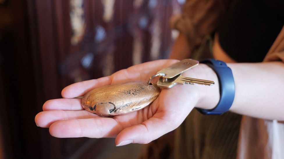 Each of the Fife Arms' key fobs includes a cast of a freshwater pearl mussel (Credit: Eli Obus)