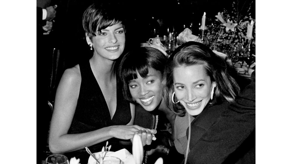 Christy and Naomi became friends, and when Linda joined the gang they were christened 'The Trinity' by photographer Steven Meisel (Credit: Getty Images)