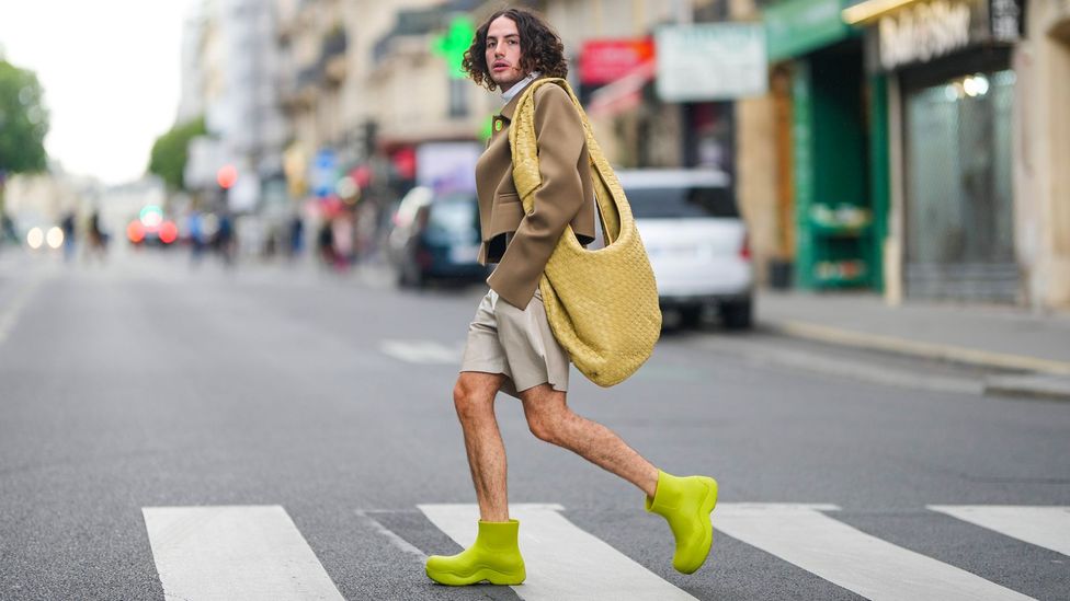 Bottega Veneta's "puddle boots" were a precursor of the big shoe trend (Credit: Getty Images)