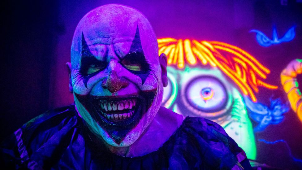 Clown at Blood Manor haunted house